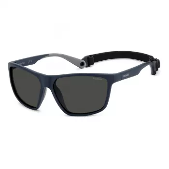 POLAROID PLD7040SFLL Vyriški akiniai nuo saulės - Juodas rėmelis, pilki poliarizuoti lęšiai, 59 mm