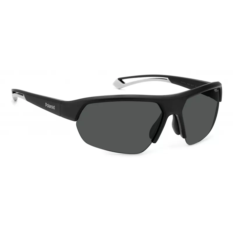POLAROID PLD7048S003G6 Unisex Pilot Akiniai Juodi Pilki Poliarizuoti
