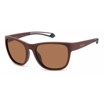 Polaroid PLD7051S7BL Unisex akiniai nuo saulės – juodas rėmelis, pilki poliarizuoti lęšiai, 57 mm