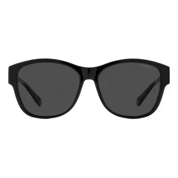 Polaroid PLD9019S08A Unisex akiniai - juodas rėmelis, pilki poliarizuoti lęšiai