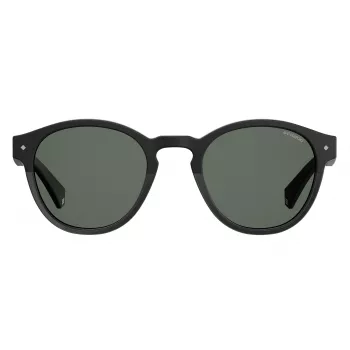 POLAROID Unisex PLD6042S807M9 Akiniai - Kvadratinis pilno rėmelio plastikinis rėmas su poliarizuotais pilkais lęšiais - UV400 apsauga - 49 mm lęšio plotis