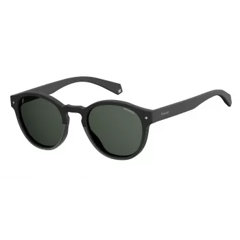 POLAROID Unisex PLD6042S807M9 Akiniai - Kvadratinis pilno rėmelio plastikinis rėmas su poliarizuotais pilkais lęšiais - UV400 apsauga - 49 mm lęšio plotis