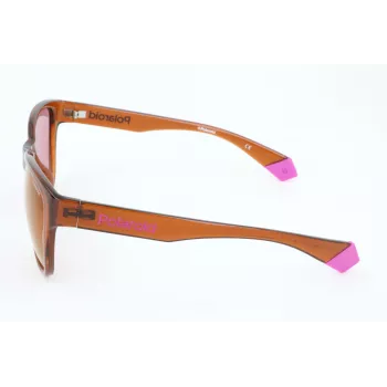 POLAROID Unisex PLD6077FS-09Q Akiniai Polarizuoti Stačiakampiai Juodas Rėmas Pilki Lęšiai 58/17/140 mm