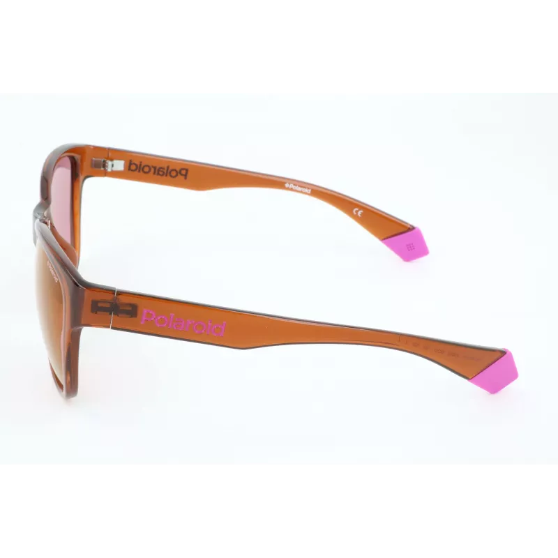 POLAROID Unisex PLD6077FS-09Q Akiniai Polarizuoti Stačiakampiai Juodas Rėmas Pilki Lęšiai 58/17/140 mm
