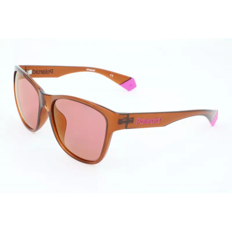 POLAROID Unisex PLD6077FS-09Q Akiniai Polarizuoti Stačiakampiai Juodas Rėmas Pilki Lęšiai 58/17/140 mm