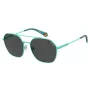 POLAROID Unisex PLD6172S5CB Pilot Akiniai - Juodas Rėmas, Pilki Poliarizuoti Lęšiai 57mm