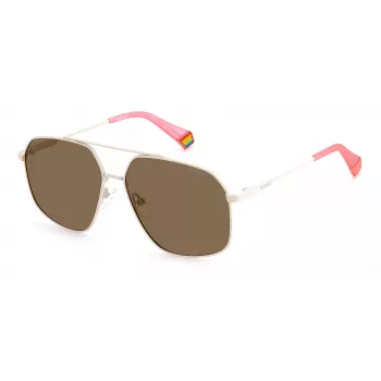 POLAROID Unisex PLD6173S10ASP Akiniai nuo saulės - Stačiakampis juodas rėmelis, pilki poliarizuoti lęšiai, 58 mm