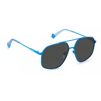 POLAROID Unisex PLD6173SMVUM9 Akiniai - Juodas rėmelis, pilki poliarizuoti lęšiai, 58 mm