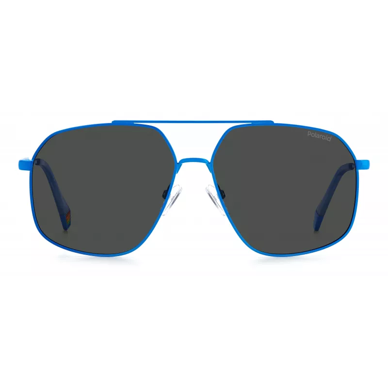 POLAROID Unisex PLD6173SMVUM9 Akiniai - Juodas rėmelis, pilki poliarizuoti lęšiai, 58 mm