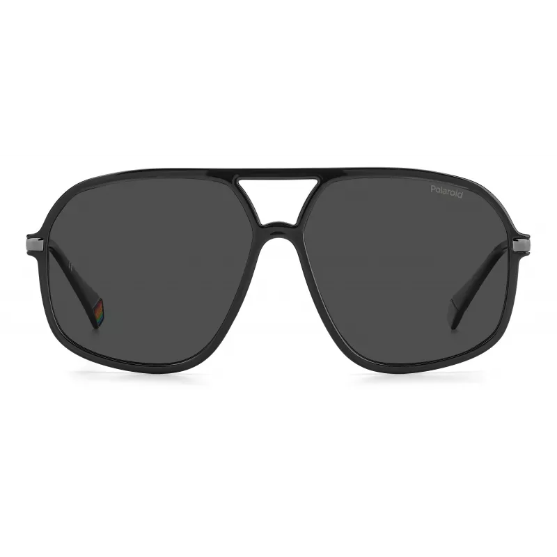 POLAROID Unisex PLD6182SKB7M9 Stačiakampiai Akiniai nuo Saulės Juodi/Pilki 59mm