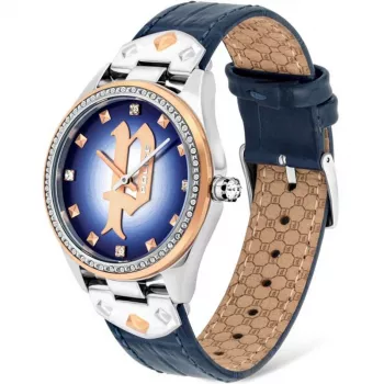 POLICE Masterpiece Women's Quartz Watch PL16029MSTR03 36mm Blue Dial Silver Stainless Steel Mesh