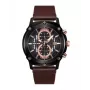 Vyriškas chronografinis laikrodis Police R1451324001 - 46mm nerūdijančio plieno korpusas, mėlynas ciferblatas, ruda odinė juosta