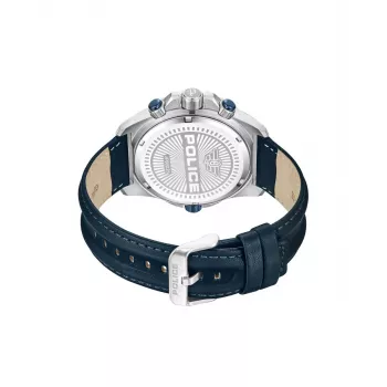 POLICE vyriškas PEWJF0022503 kvarcinis analoginis laikrodis 46mm nerūdijančio plieno juodas odinis dirželis