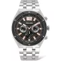 POLICE Vyriškas kvarcinis analoginis laikrodis P15995JSTU61M 46mm Nerūdijantis plienas Gunmetal pilka