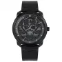 Police Men's Quartz Analog Watch PL15714JSB0 44mm Stainless Steel Case Black Leather Strap