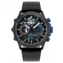 POLICE Men's Quartz Analog Watch PL16018JSU02 48mm Blue Dial Leather Strap