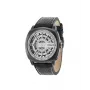 Police vyrų kvarcinis analoginis laikrodis R1451290002 - 49mm nerūdijančio plieno korpusas, juodas odinis dirželis