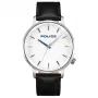 Vyriškas Police kvarcinis analoginis laikrodis PL.15923JS-04 42mm nerūdijančio plieno korpusas, mėlynas ciferblatas, ruda odinė juosta
