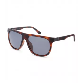 POLICE vyriški stačiakampiai poliarizuoti akiniai nuo saulės SPLN33V59878P - Havana acetato rėmelis, rudi lęšiai, 59 mm