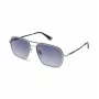 POLICE vyriški akiniai nuo saulės SPLL86M580F94 tamsiai Havana kvadratinis acetatinis rėmas pilki gradientiniai lęšiai UV400 58/16/145 mm