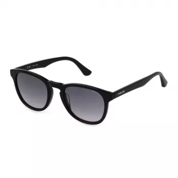 POLICE Vyriški akiniai nuo saulės SPLN85-520700 Havana Acetate Square Frame Brown Lens 55mm