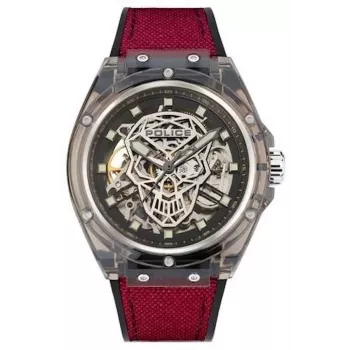 Police vyrų laikrodis PEWGR1592401 44mm nerūdijantis plienas juoda oda kvarcinis