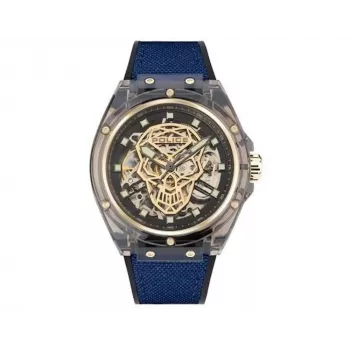 Vyriškas laikrodis Police PEWGR1592403 44mm nerūdijantis plienas kvarcinis analoginis pilkas ciferblatas juodas odinis dirželis