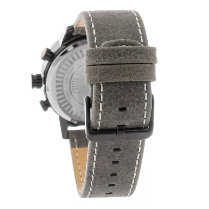 POLICE Vyriškas laikrodis R1451281001 Adder kolekcija 46mm Nerūdijančio plieno korpusas Juodas odinis dirželis Analoginis kvarcinis