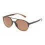 Police SPL1635594CP Unisex Rectangular Sunglasses Havana Acetate Frame Green Polarized Lens 55/19/140 mm