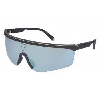 POLICE SPLA28999U5X Aviator akiniai vyrams juodi metaliniai pilki lęšiai 99mm