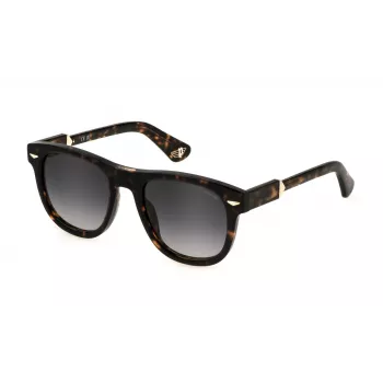 Police SPLL87E526E4V Unisex Akiniai Havana Acetato Rėmelis Žali Polikarbonato Lęšiai 52mm