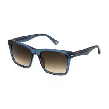 POLICE SPLN35M550955 Vyriški akiniai nuo saulės Havana acetato rėmelis rudi lęšiai 55/19/145 mm