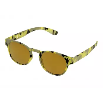 POLICE Unisex akiniai nuo saulės S194549GE9G Havana Acetate Square Frame Brown Gradient Lens 49/21/140 mm