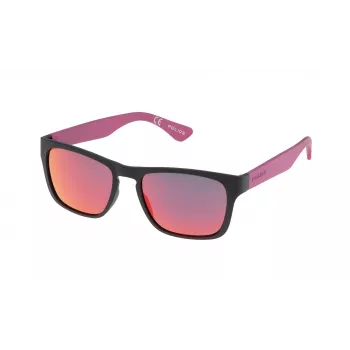 POLICE Unisex akiniai nuo saulės S198854U28R Havana acetatinis rėmelis rudi polikarbonatiniai lęšiai 54mm