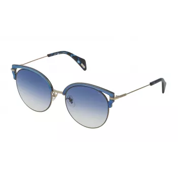 POLICE Moteriški katininiai akiniai nuo saulės SPL739548FFB Havana Vėžlio Ruda Gradientas 54mm