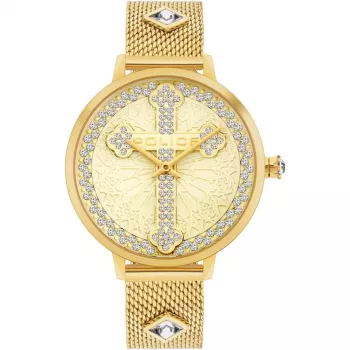 POLICE Women's PL16031MSG22M Raho Quartz Analog Watch 36mm Stainless Steel Mesh Silver