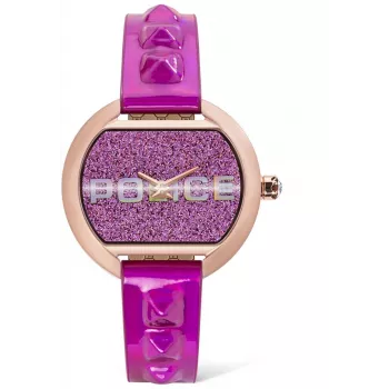 Police Women's Raho Quartz Analog Watch PL16070BSR09P 36mm Rose Gold Pink Leather