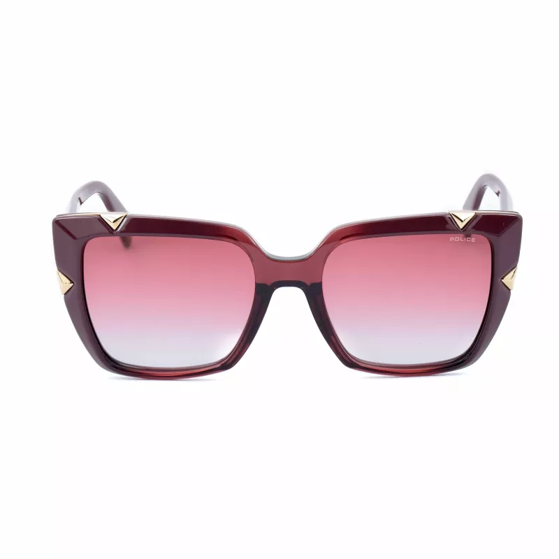 Police Women's SPLA15-5207LN Rectangular Cat-Eye Sunglasses Havana 52/18/140 mm