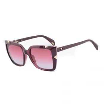Police Women's SPLA15-5207LN Rectangular Cat-Eye Sunglasses Havana 52/18/140 mm