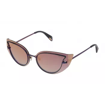Police moteriški akiniai nuo saulės SPL939H86X Havana acetatas rudi gradientiniai 63mm