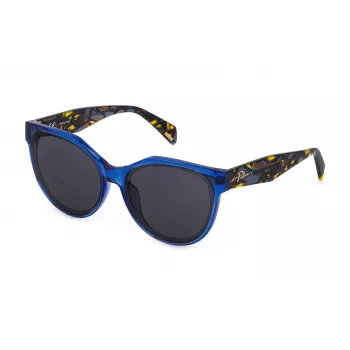 POLICE Moteriški Akiniai Nuo Saulės SPLC22E58097D Havana Ruda Kvadratiniai Acetatas 58mm UV400