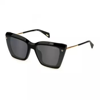 POLICE Moteriški akiniai nuo saulės SPLL95-610700 - Acetato rėmelis, polikarbonato lęšiai, UV400 apsauga, 61 mm lęšis