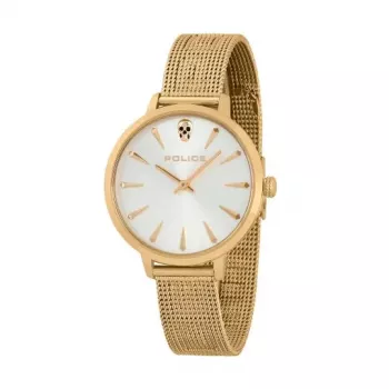 POLICE Women's Watch PL16035MSG22M 36mm Rose Gold Stainless Steel Mesh