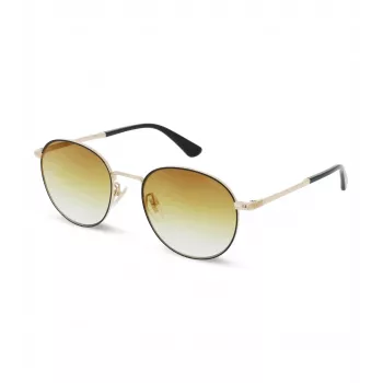 POLICE Women SPLD94-53301G Rectangular Havana Acetate Sunglasses with Brown Polycarbonate Lenses UV400