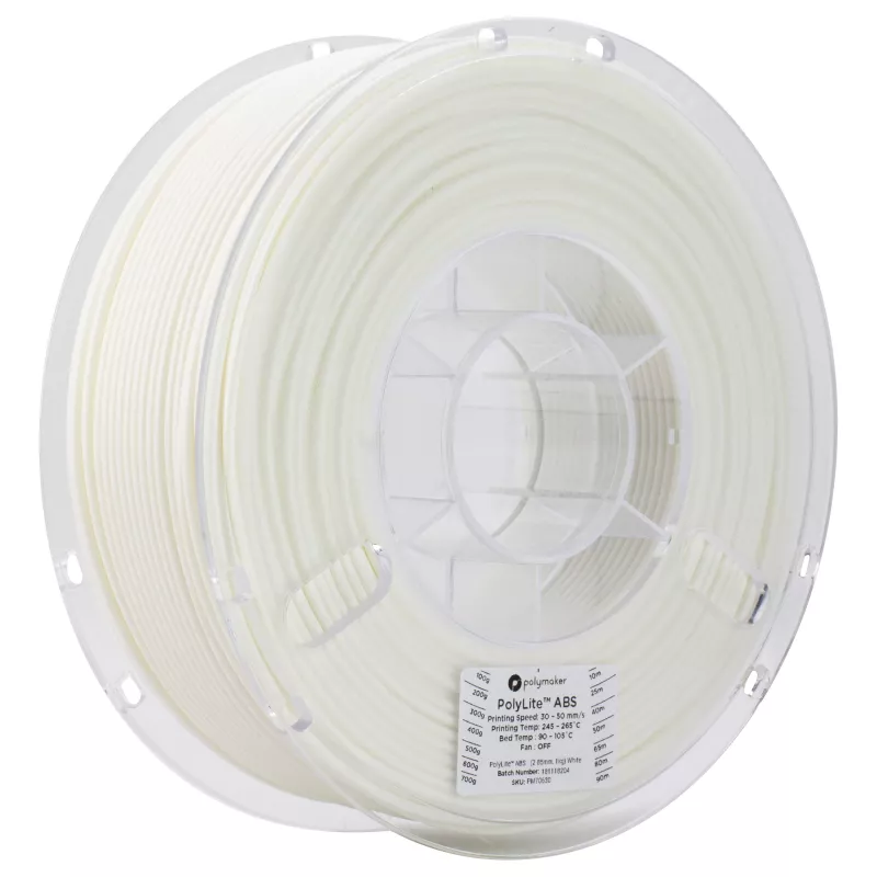 Polymaker ABS filamentas 1,75 mm, baltas, 1 kg
