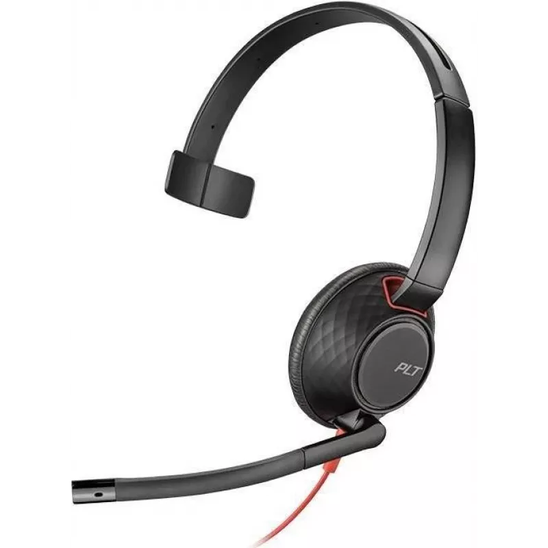 Poly Blackwire C5210 USB-C - 5200 serija - Pridedama ausinė su triukšmą slopinančiu mikrofonu, valdymo mygtukais, juoda