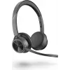 Poly Voyager 4320 UC belaidės Bluetooth ausinės su BT700 USB-C adapteriu, ant ausų, dviejų mikrofonų triukšmo slopinimas, 24 val. pokalbių laikas, juodos