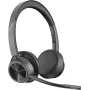 Poly Voyager 4320 UC belaidės Bluetooth ausinės su BT700 USB-C adapteriu, ant ausų, dviejų mikrofonų triukšmo slopinimas, 24 val. pokalbių laikas, juodos