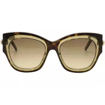 POMELLATO Moteriški akiniai nuo saulės PM0008S-001 - Juodas acetatinis rėmelis, pilki lęšiai, 52 mm