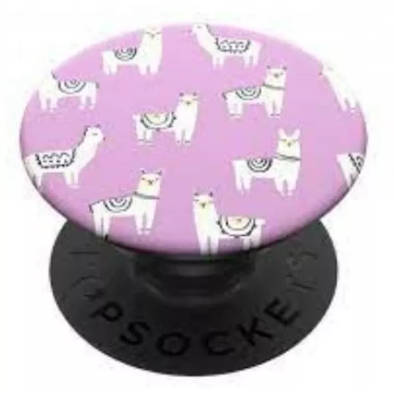 Popsockets PopGrip Lotsa Llama Telefono Laikiklis ir Stovas - Juoda